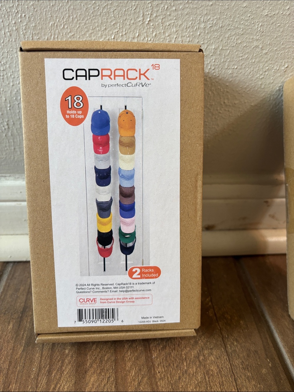 CapRack 18 Hat Rack - Natural Kraft Box